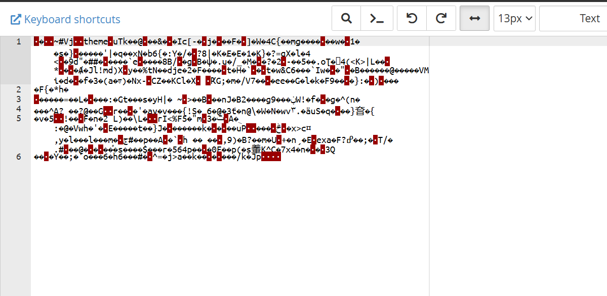 Compressed binary content stored inside a fake WordPress PNG file