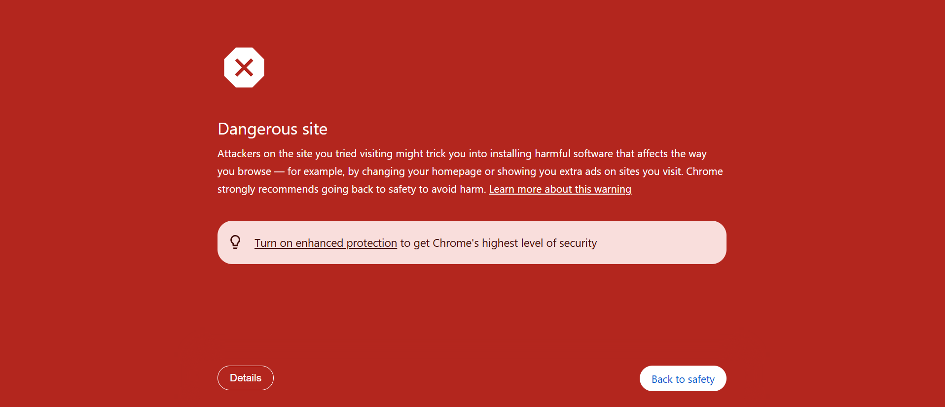 Google Chrome Dangerous warning on a malicious WordPress admin-ajax-script endpoint